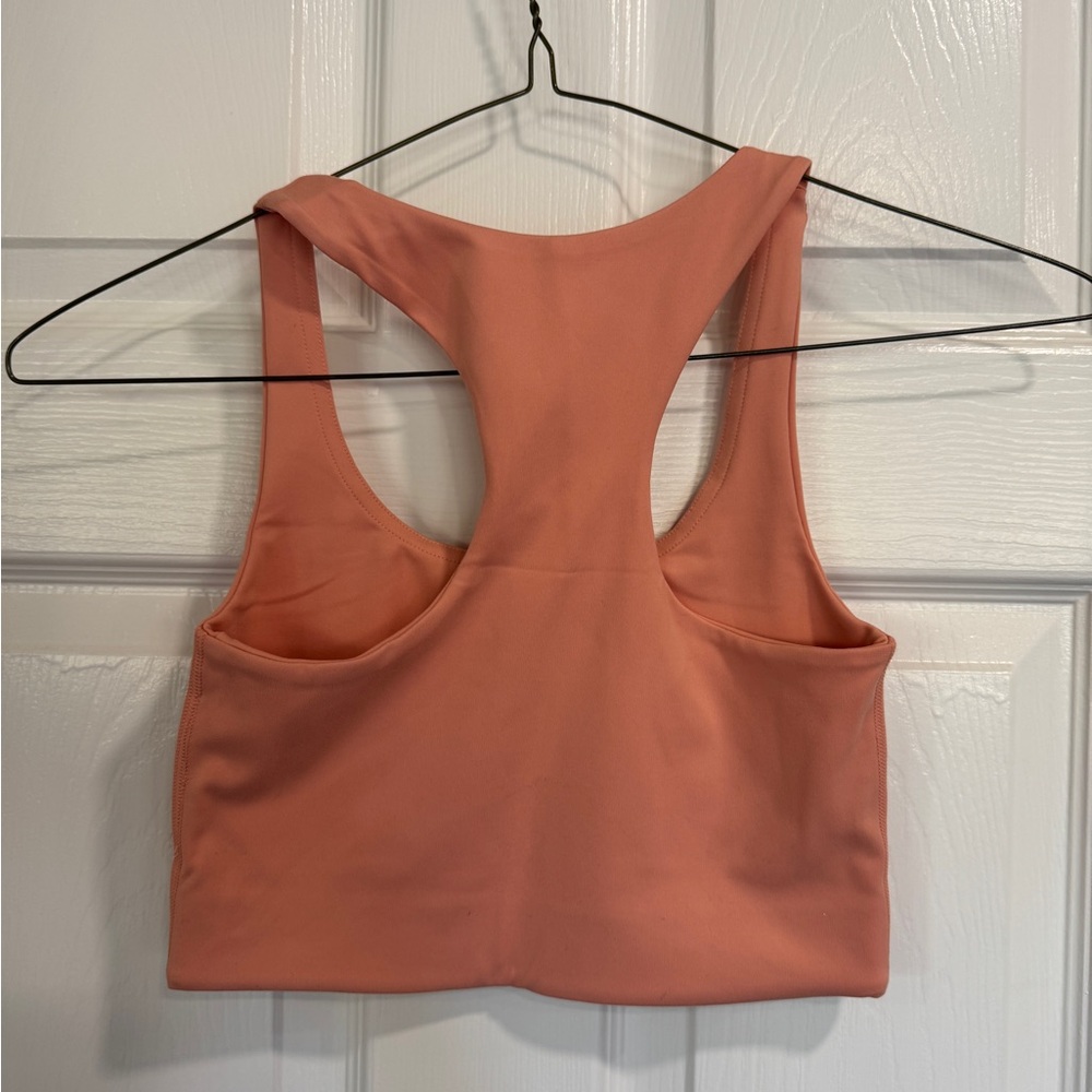 NWOT Girlfriend Collective Paloma Racerback Sports Bra, Peach/Coral, XS - Picture 4 of 4